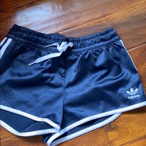 Adidas shinny navy blue shorts